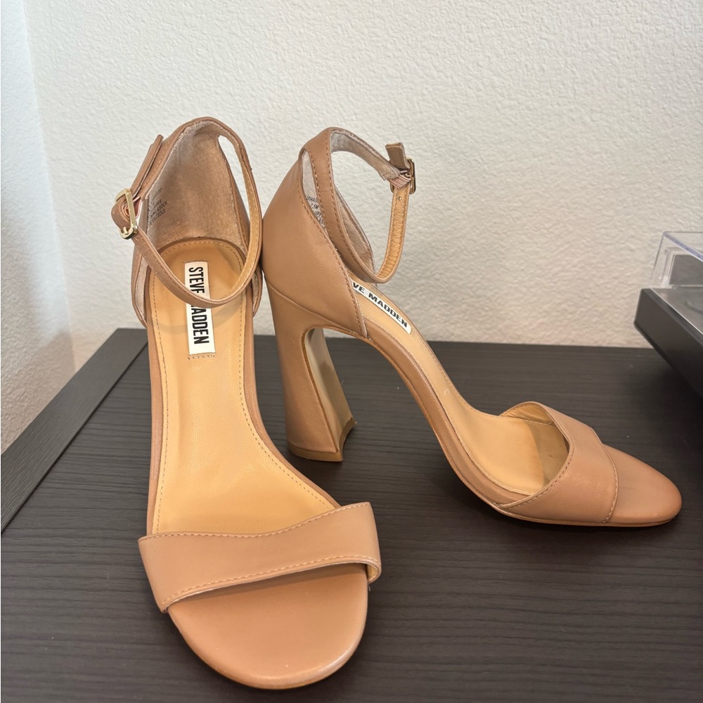 Steve Madden Nude Ankle Strap Heels